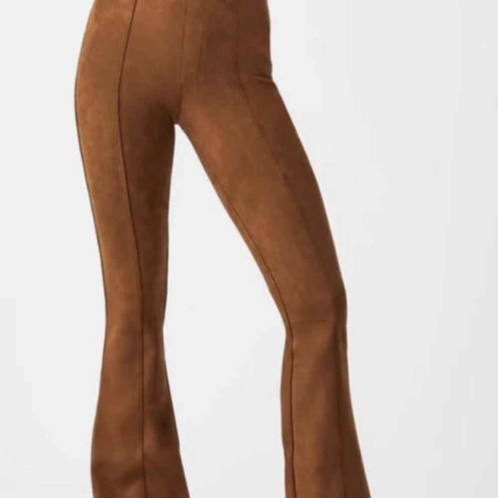 SPANX Chestnut Brown Wide-Leg Ponte Pants - Picture 2 of 8
